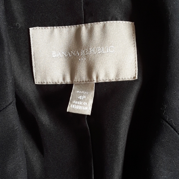 🍒Black banana republic factory blazer size 4P - Picture 5 of 6